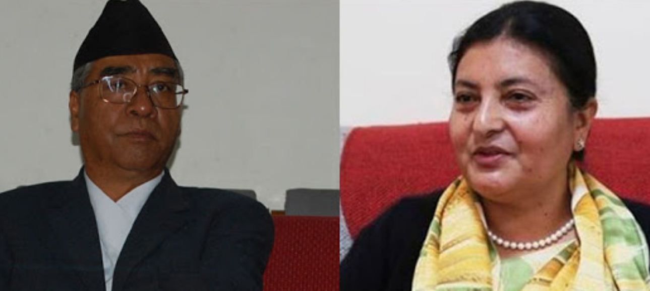 राष्ट्रपति र प्रधानमन्त्रीबीच छलफल 